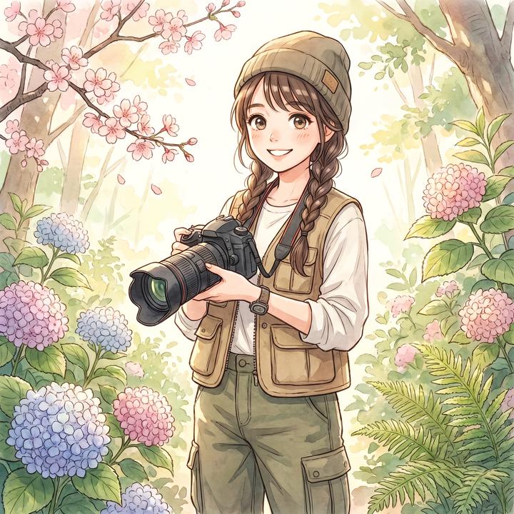 少妇植物摄影师王芳